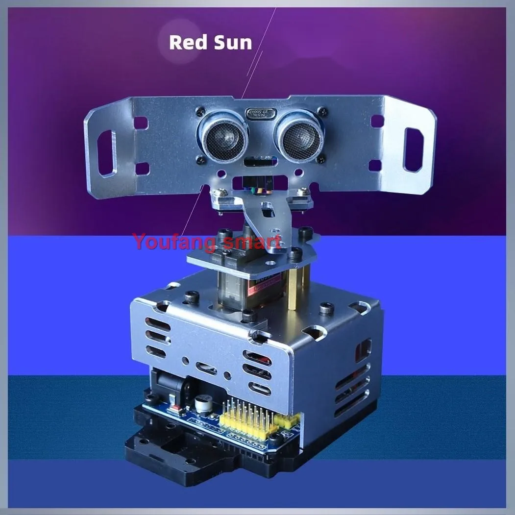 MG90S Ultrasonic Radar Robot with 1.8 Inch Screen Metal Bracket Detector For Arduino Robot DIY Kit NANO Programmable Robot Kit