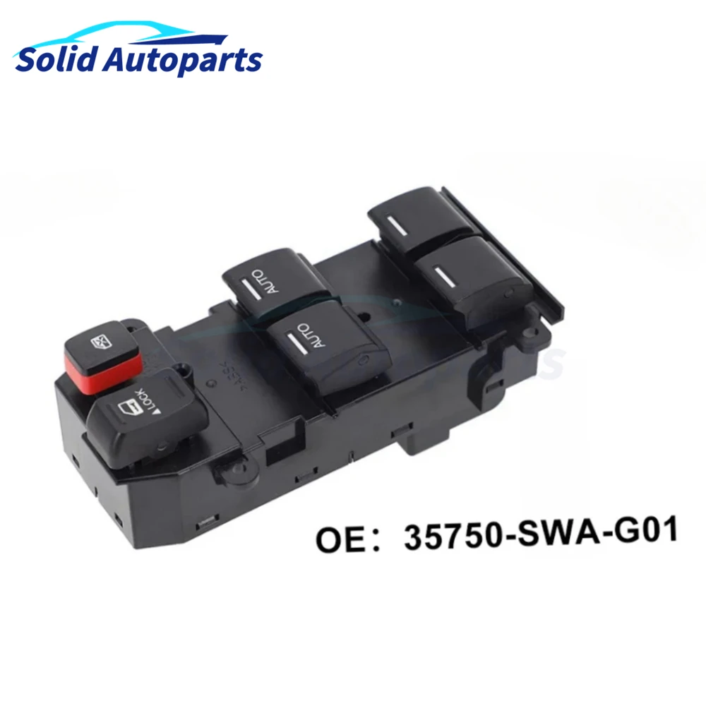 35750-SWA-G01 Car Accessories for Honda CRV 2008-2011 Left Front Electric Power Window Control Switch Regulator Button Parts