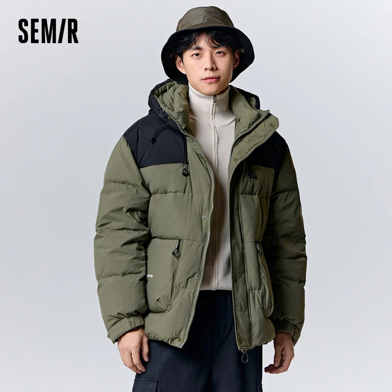 SEMIR-Doudoune à Capuche pour Homme, Vêtement Décontracté, Assressenti, à la Mode, Nouvelle Collection Hiver 2023