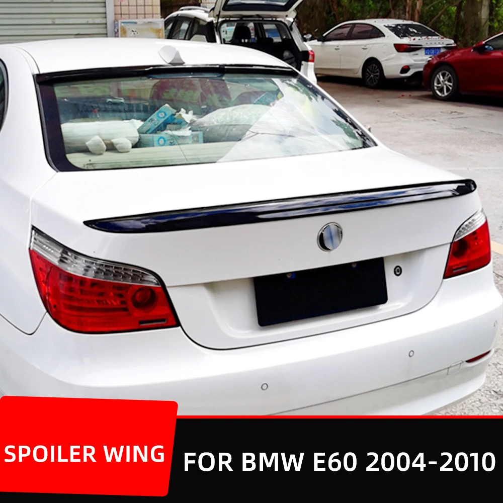 

For BMW 5 Series E60 M5 2004 - 2010 ABS Material Rear Trunk Boot Lid Lip Roof Spoiler Wing Decoration Car Styling 520i 523i 525i