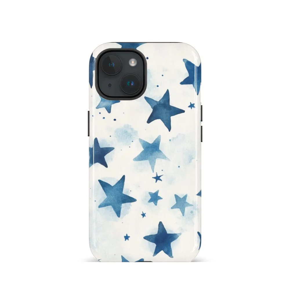 

Ins Korean Blue Gradient Star Case for IPHONE 17 16ProMax 15 14 13 12 11 PRO Plus Acrylic TPU Two in One Magnetic Phone Cases