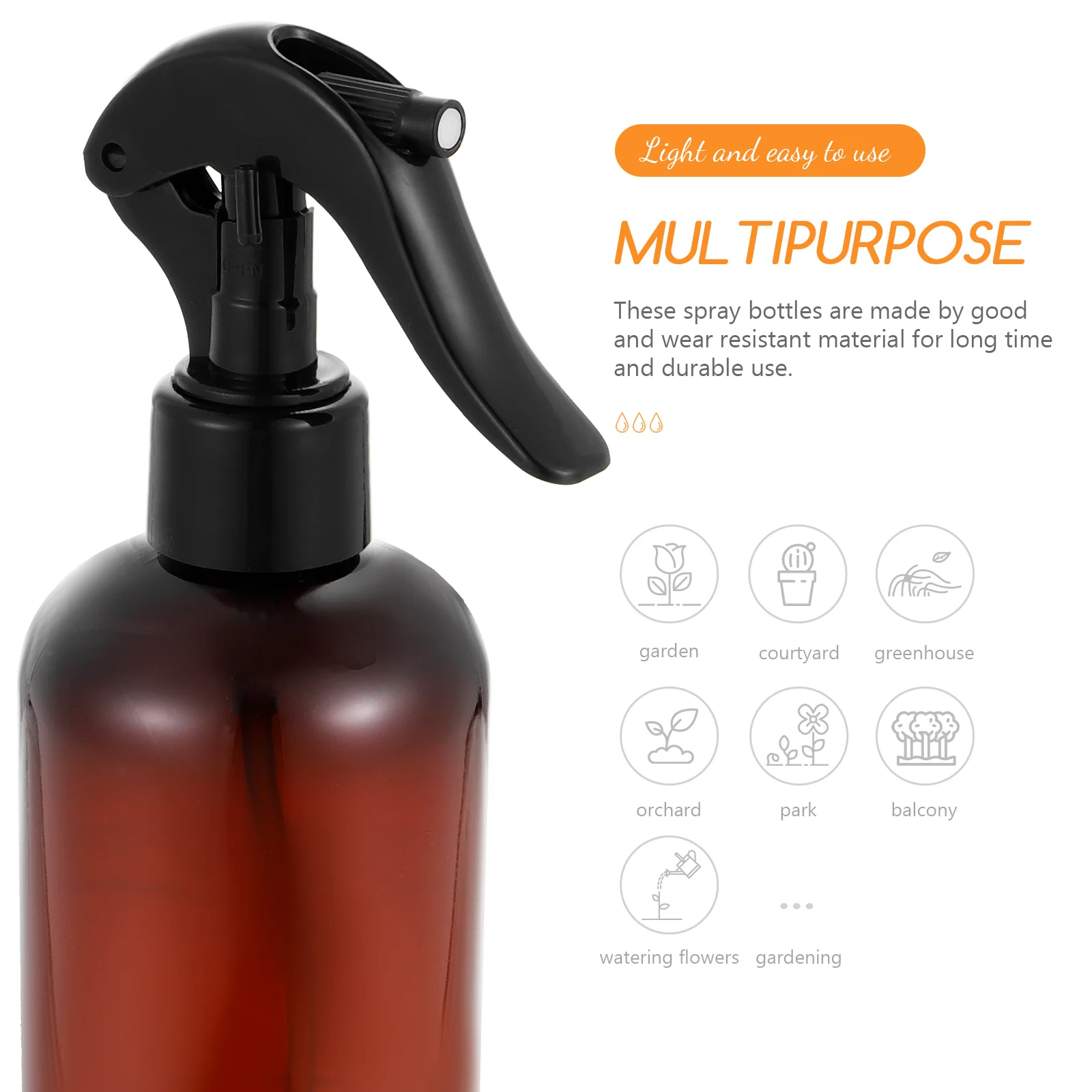 

5pcs Plastic Spray Bottles Fine Mist For Watering Plants Garden Bottle Pressure Pump Gardening Flower Sprayer Manual Water