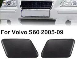 Auto Front Bumper Headlight Washer Nozzle Spray Jet Cover Cap For Volvo S60 2005-2009 39993124 39993164 Black Left Right  ﻿