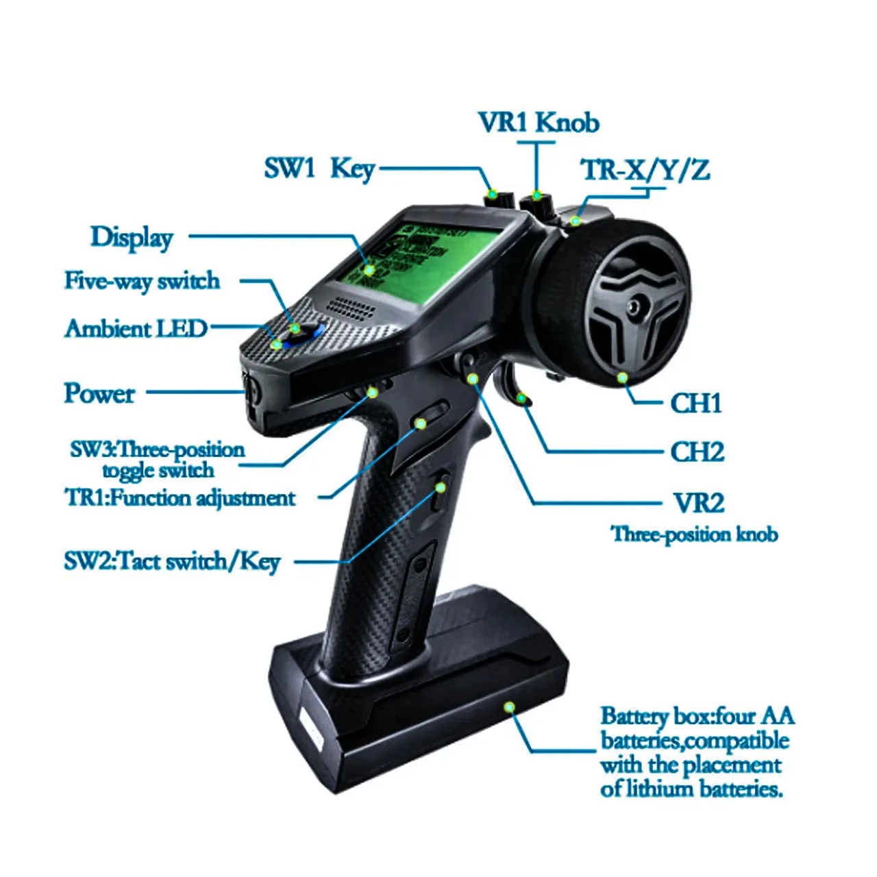 FS-G7P RC Transmitter and Receiver R7P FS-R7P 2.4Ghz for Crawler Truck Car Boat Robot Flysky