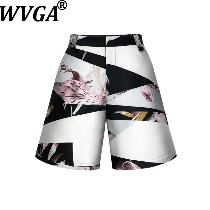 WVGA Spring Summer New Men Retro Abstract Yarn-Dyed Jacquard Three-Dimensional Trendy Shorts Niche Chic Casual Streetwear W17482