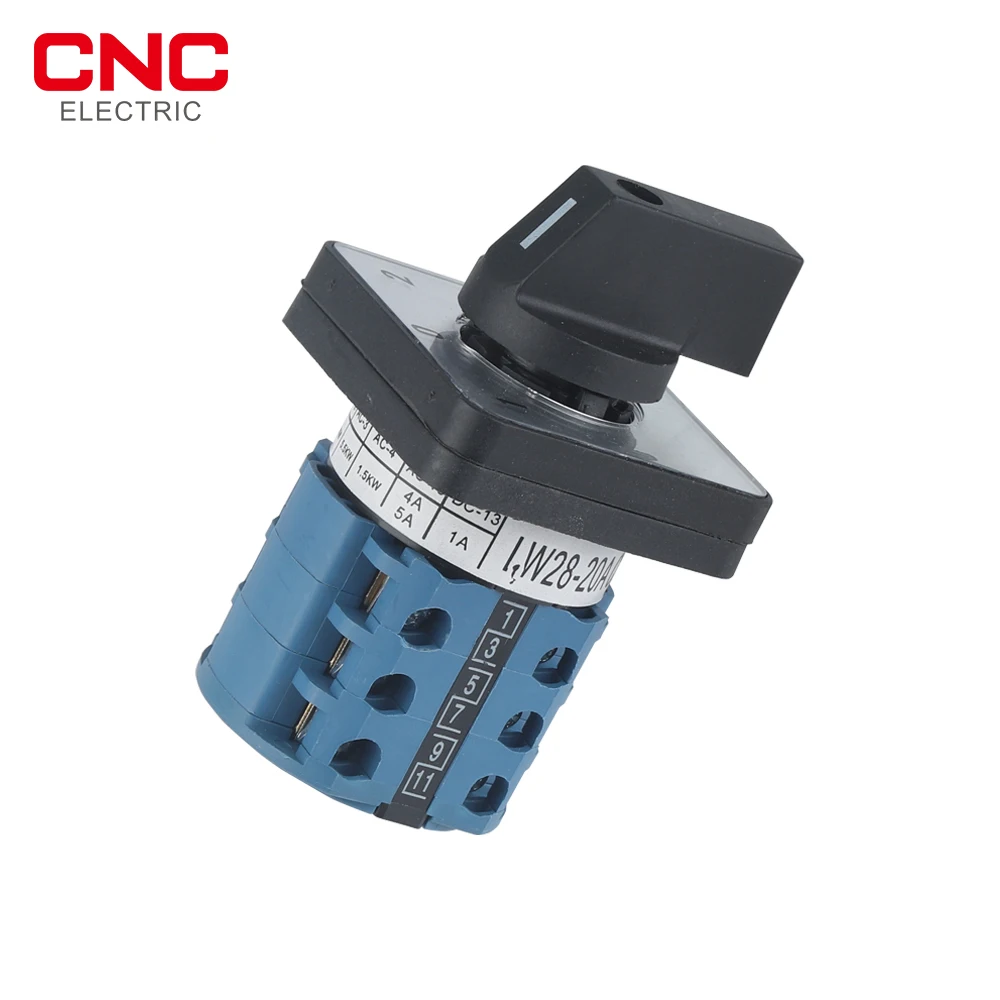 CNC 3 Position 3 Knots Universal Changeover Switch 660V 20A 3 Poles Control Rotary Changeover Cam Switch 12 Terminals