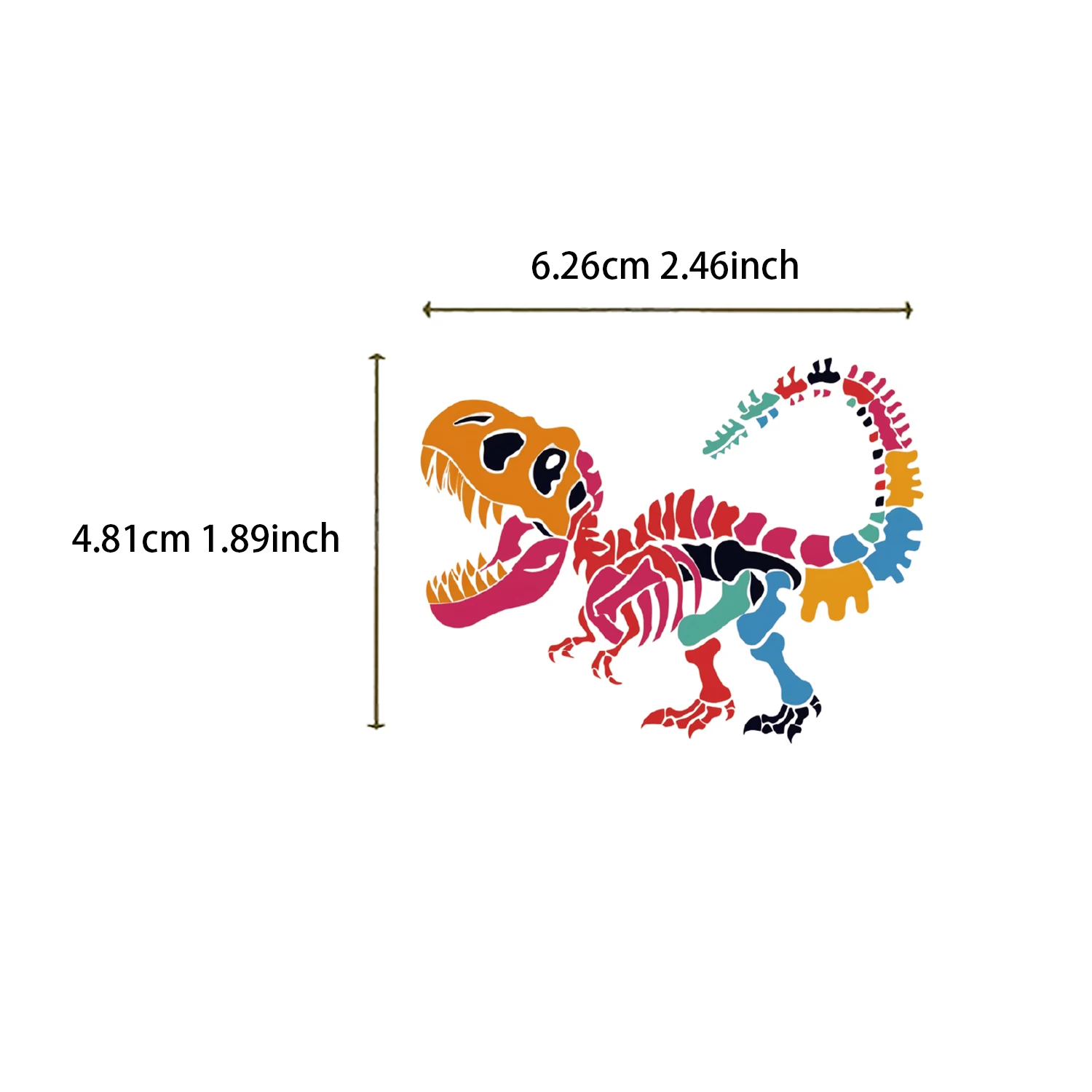 50pcs Cute Colorful Dinosaur Skull Stickers DIY Fridge Luggage Scrapbook Skateboard Notebook Diary Graffiti Sticker