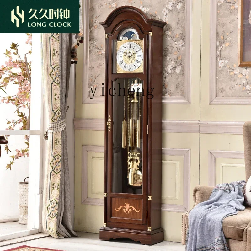 Mechanical Floor Clock Living Room Chinese Retro Vertical Watch Villa Large Pendulum Clock Small