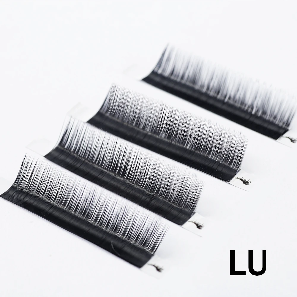 L/ LU 16 reihen/fall 9 ~ 14mm premium natürliche synthetische nerz einzelne wimper verlängerung Geformt Make-Up