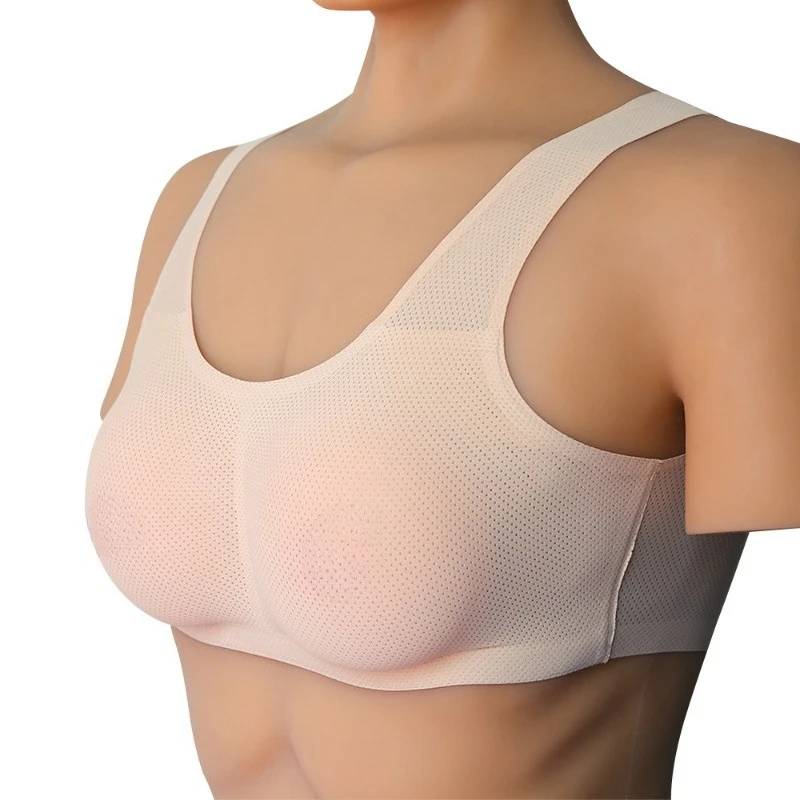 سيليكون الثدي النساء A-E كوب مستدير الاصطناعية الثدي كروسدرسر مثلي الجنس المتحولين جنسيا تأثيري الصدرية مجموعة واقعية وهمية جهاز تكبير الثدي #1