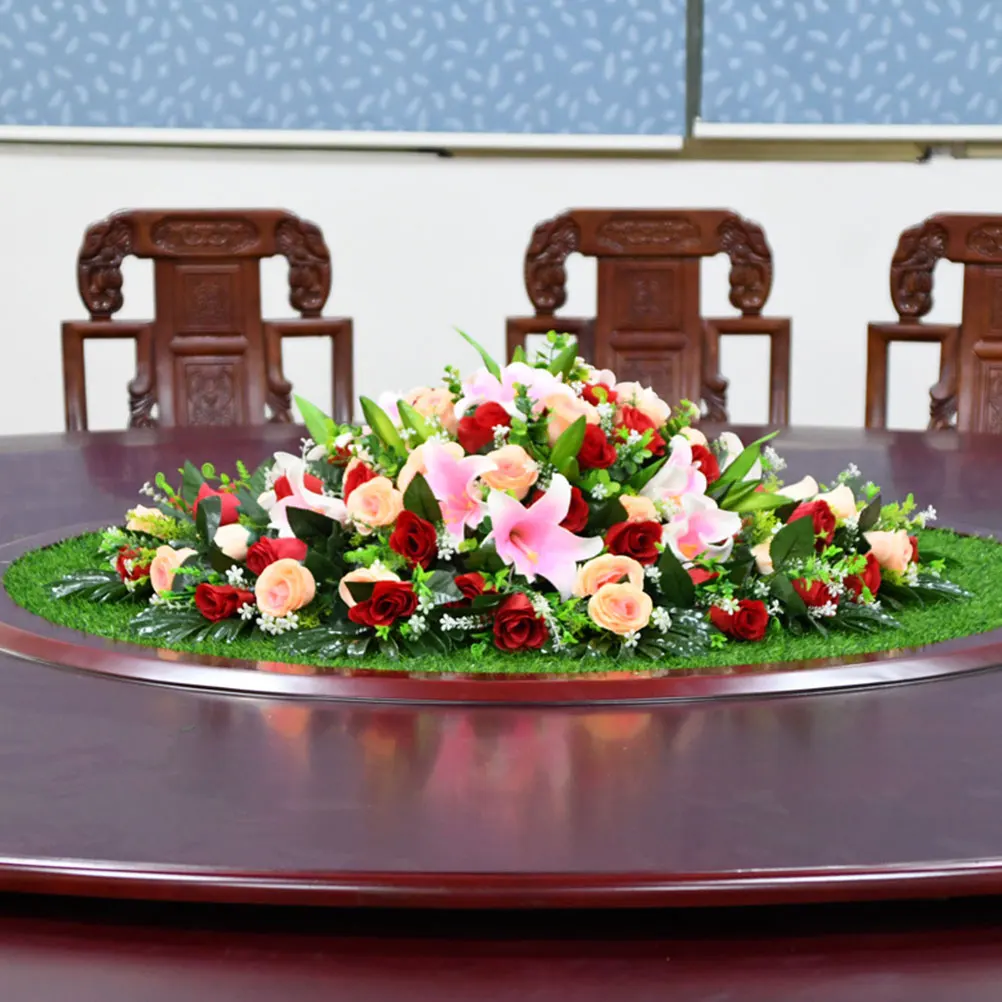 

Fake Grass Decor 60cm Round Manhole Cover Artificial Grass Mat for Patio Table Lightweight Safe Material Outdoor Indoor