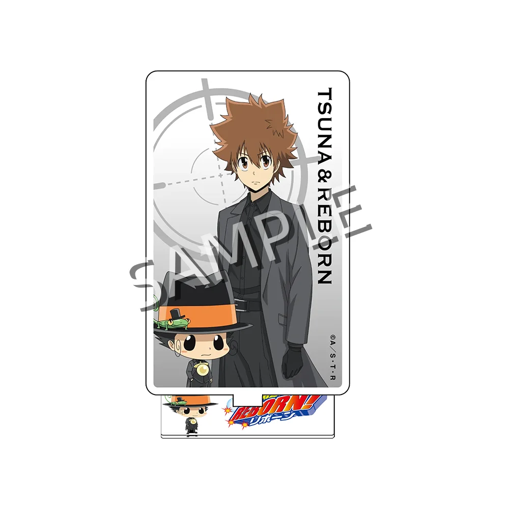 Anime Katekyo Hitman REBORN! 15cm Acrylic Stand Vongola Family Suit Ver.Merch Collection Model Ornament keychain