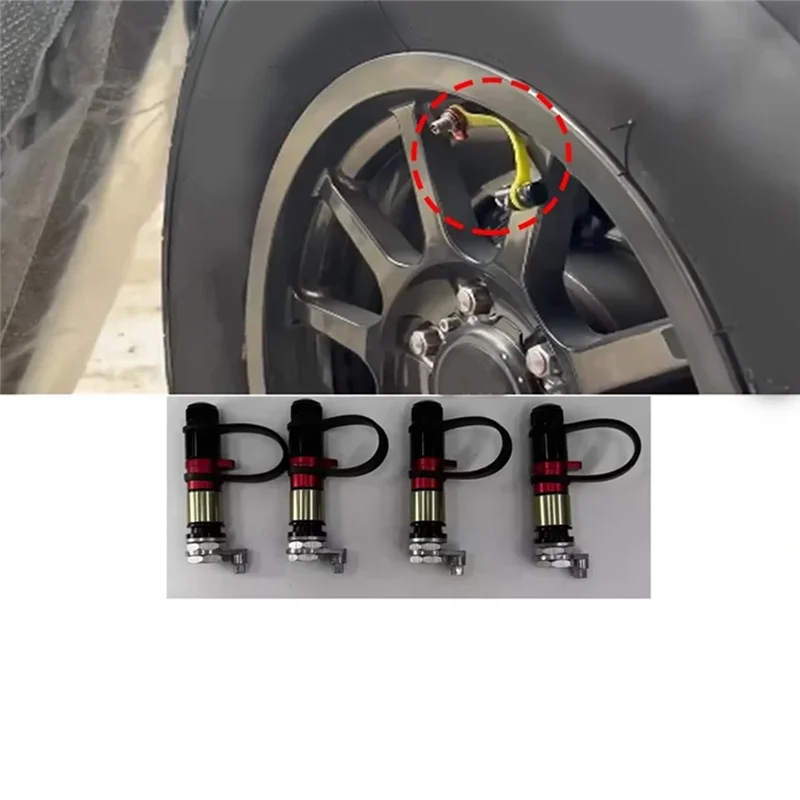 HOT-Quick Release Valve For Sand Tires, 4Pcs Short Style, Suitable For Off-Road And Desert,Quick Release Valve For Sand Tires, 4