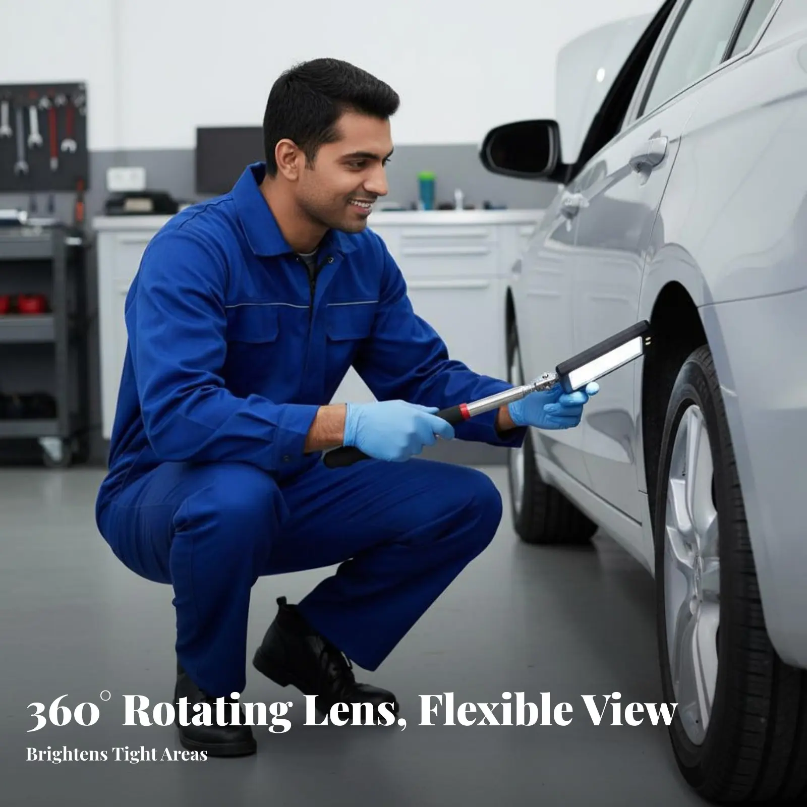 

Зеркало для осмотра днища автомобиля, портативное, телескопическое, с нескользящей ручкой, для любителей DIY и обслуживания оборудования