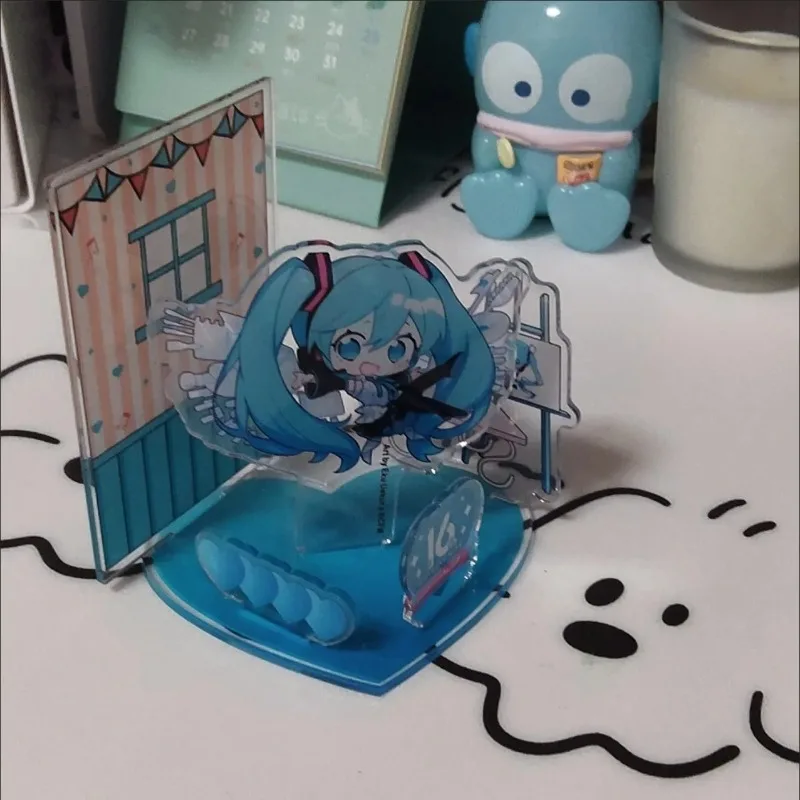 Hatsune Miku Acrylic Stand Figure Hatsune Miku Project Diva Anime Peripherals Desktop Ornament Cute Q Version Acrylic Ornament