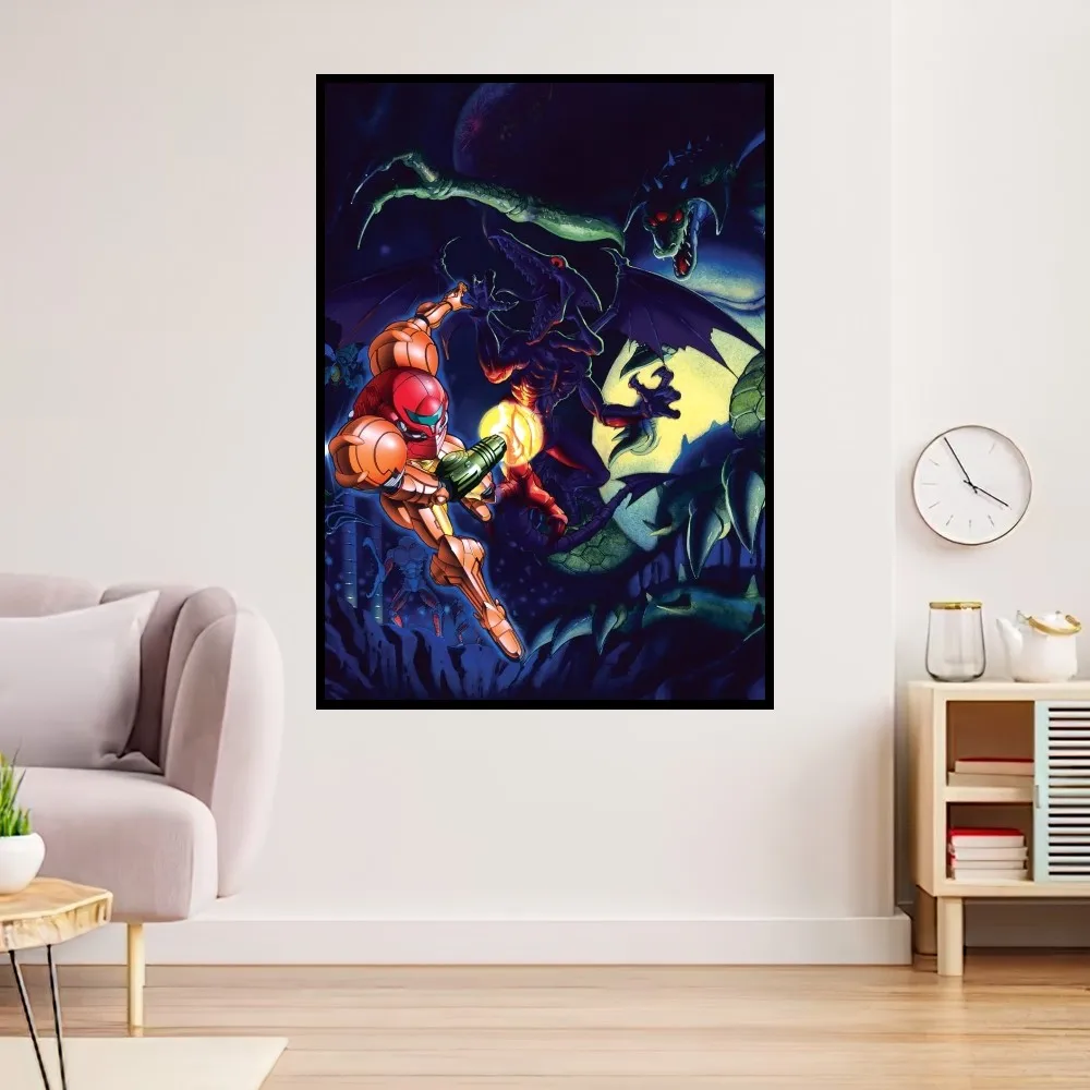 Game M-Metroid Cool Poster Prints Wall Painting Bedroom Living Room Decoration Office Small