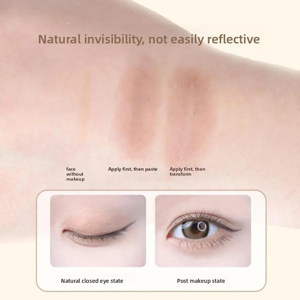 Banana Shape Dual Eye Lid Tape High Viscosity Invisible Beauty Skin Breathable Anti-swelling Sticker Eye Color Natural S3B8