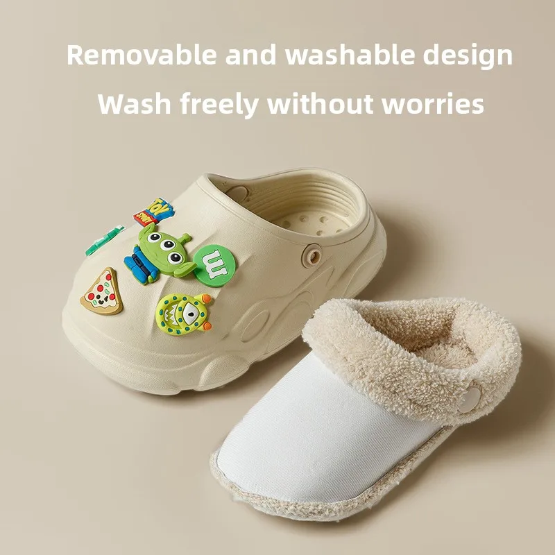 شباشب قطيفة للأطفال - أحذية منزلية شتوية بنعل غير قابل للانزلاق، مجموعات متطابقة للعائلة للأولاد والبنات