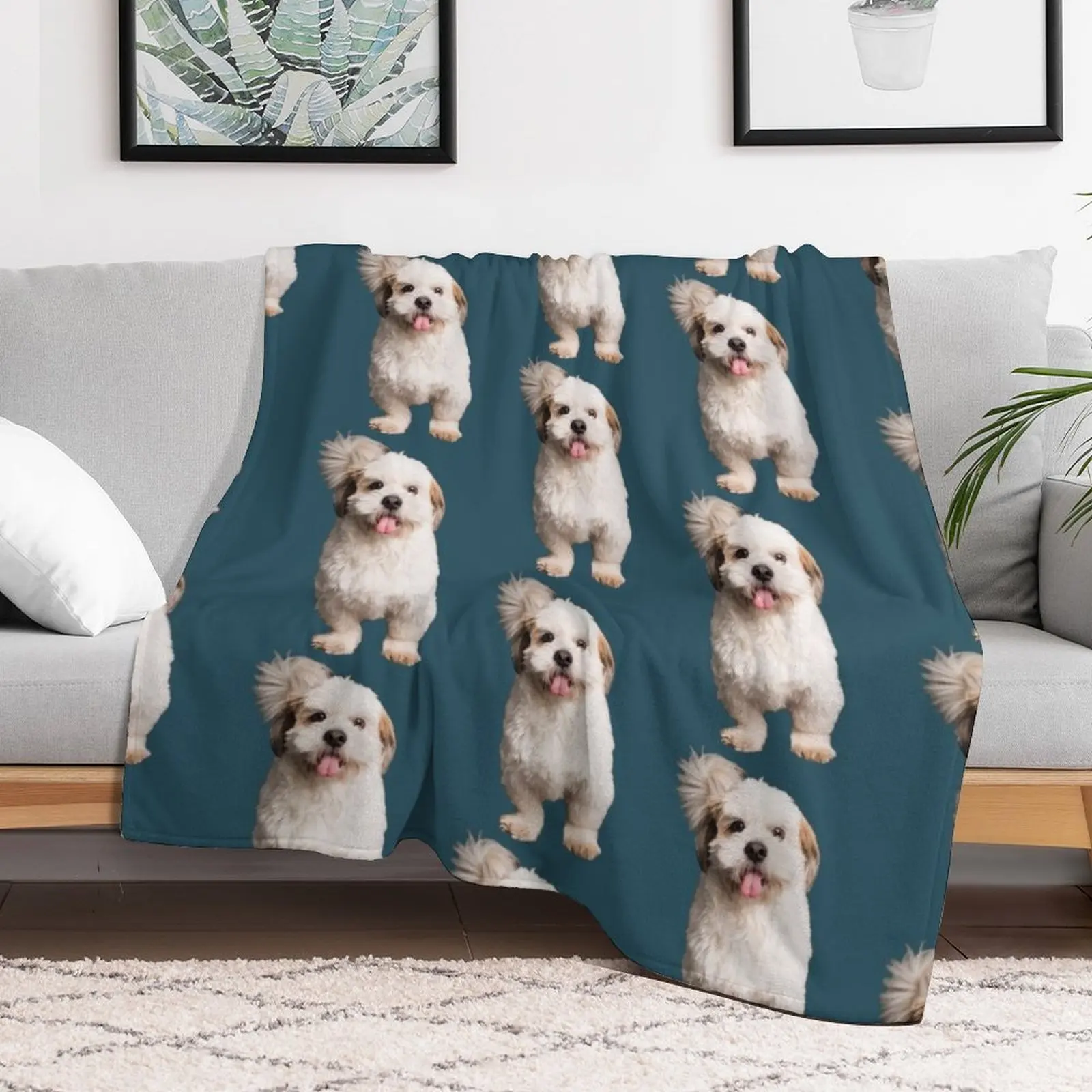 Shichon mignon, la vie est meilleure avec un Shichon, amoureux des chiens, la vie est meilleure avec Throw Blanket