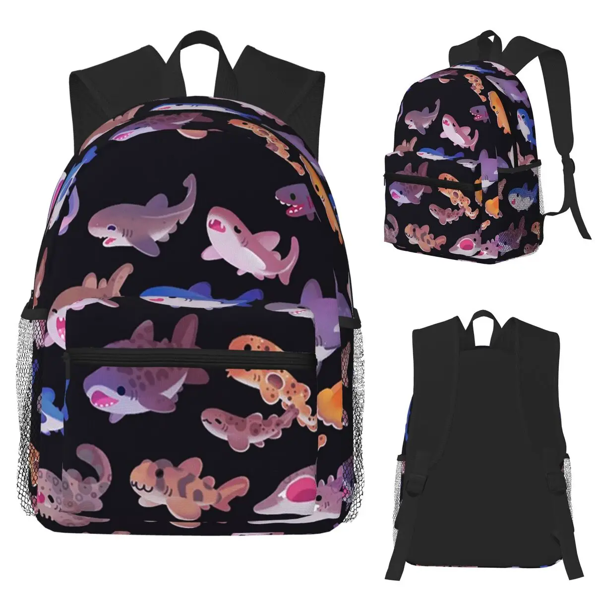 

Shark Day Student Backpack School Bag Hiking Travel Daypack for Men Women Bookbag Shoulder Bags