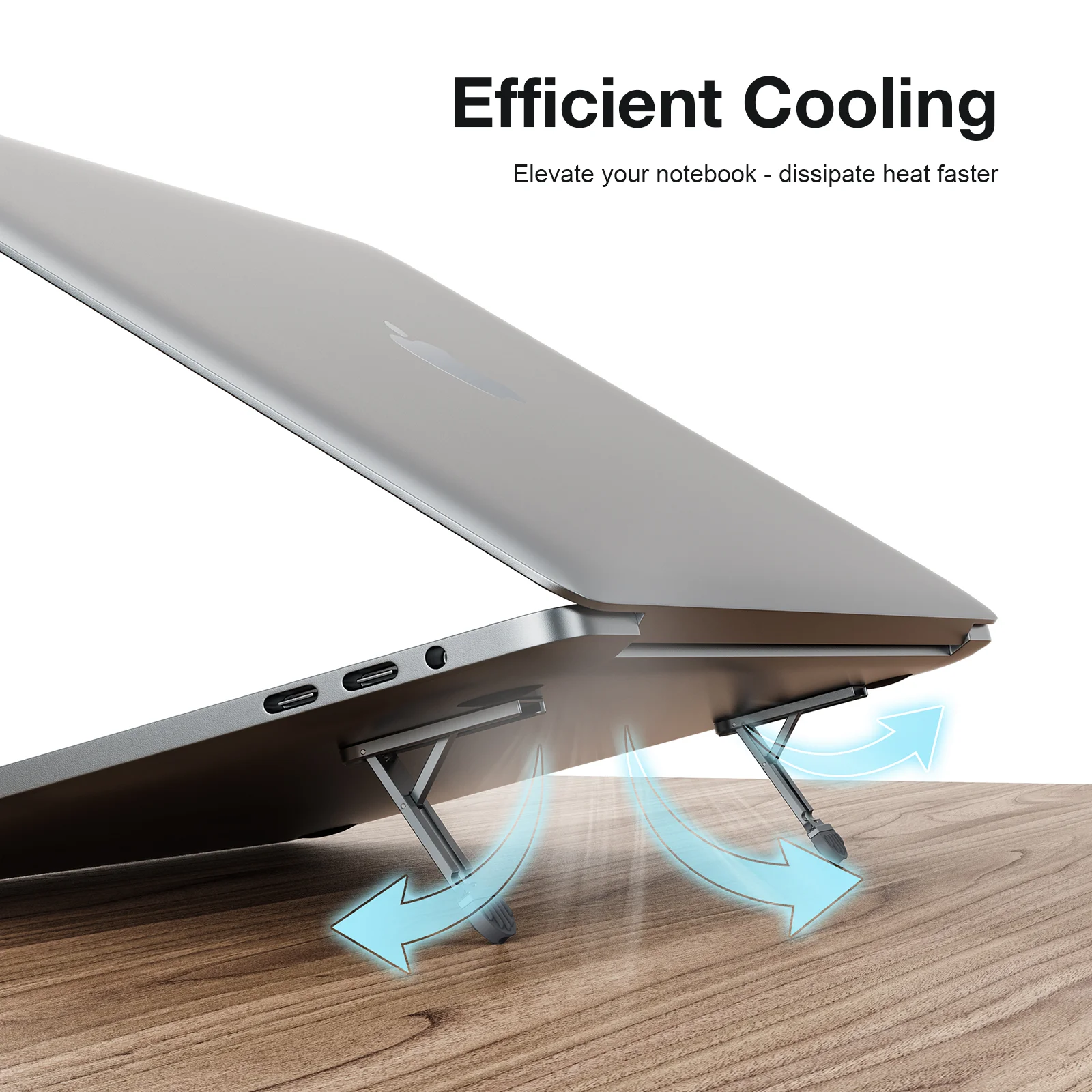 Invisible Laptop Stand Aluminum Alloy Adjustable Angle Portable Heat Dissipation Design for 11-17 inch Laptops