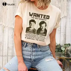 Retro Wanted The Wet Bandits Harry And Marv Christmas Shirt, Home Alone Shirt, Kevin Mccallister Shirt, 90S Xmas Movie Xs-5Xl