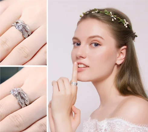 2025 جديد عصري 925 فضة كلاسيكي مزاجه الغلاف الجوي موضة كلاسيكية المرأة الماس مجموعة الزركون خاتم متعدد الاستخدامات #3