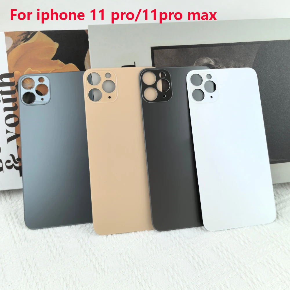 Tampa Traseira de Vidro 100% Nova para Apple iPhone 11 Pro/11 Pro Max - Peça de Reposição para Reparo da Carcaça Traseira e Painel da Bateria