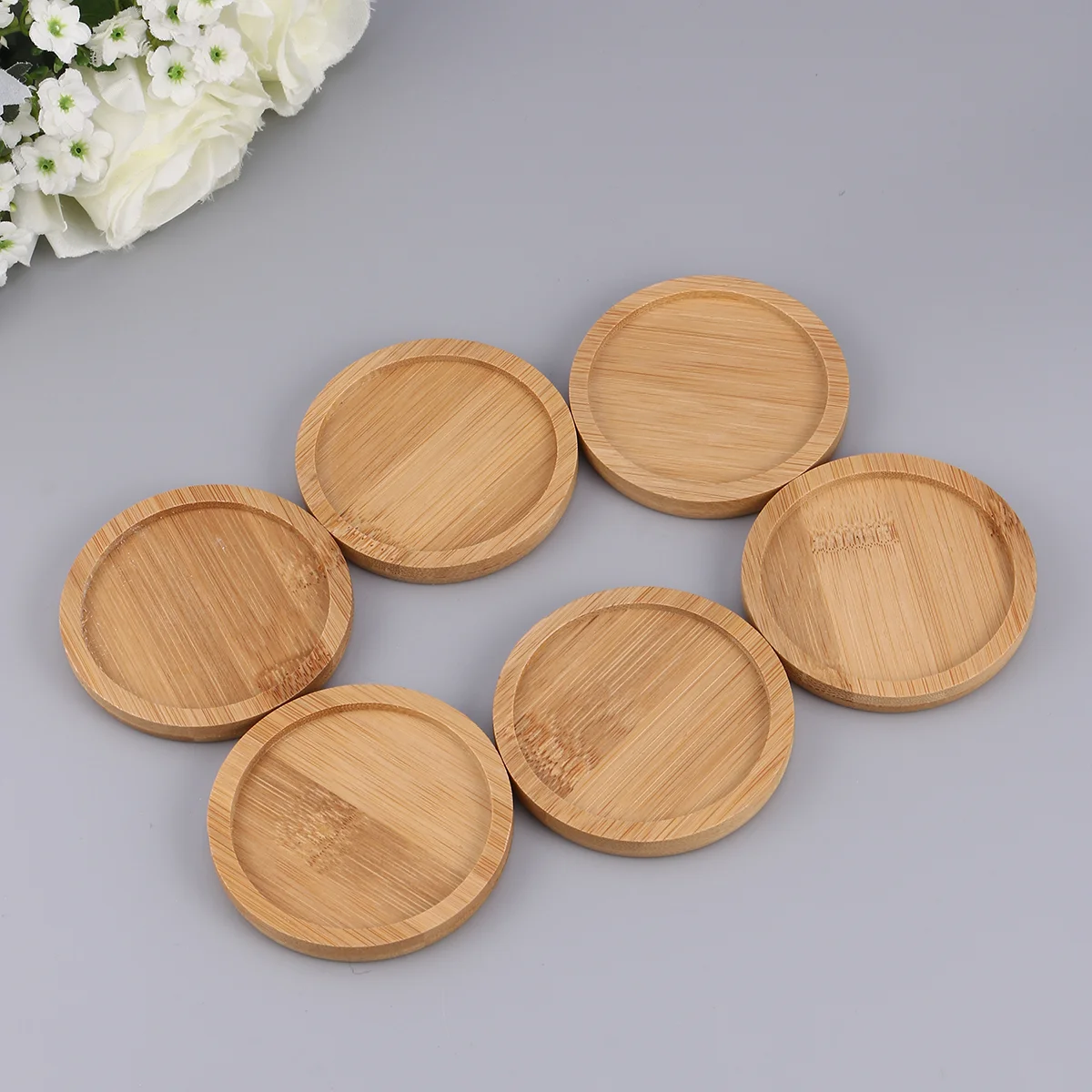 3 PCS Bandejas Para Comida Flower Pot Serving Plate Food Potted Plant Saucer Stackable Plates