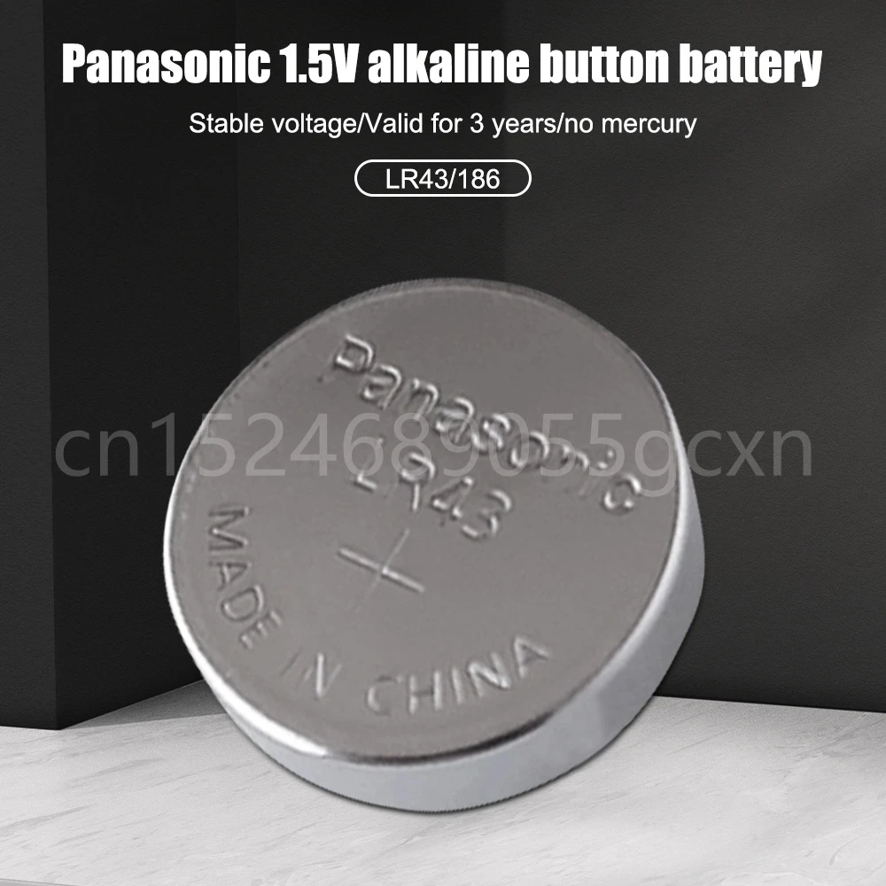 10PCS Panasonic 1.5V AG12 LR43 SR43 186 386 LR1142 AG 12 Button Batteries SR43W SR1142 Cell Coin Watch Toys Remote Battery