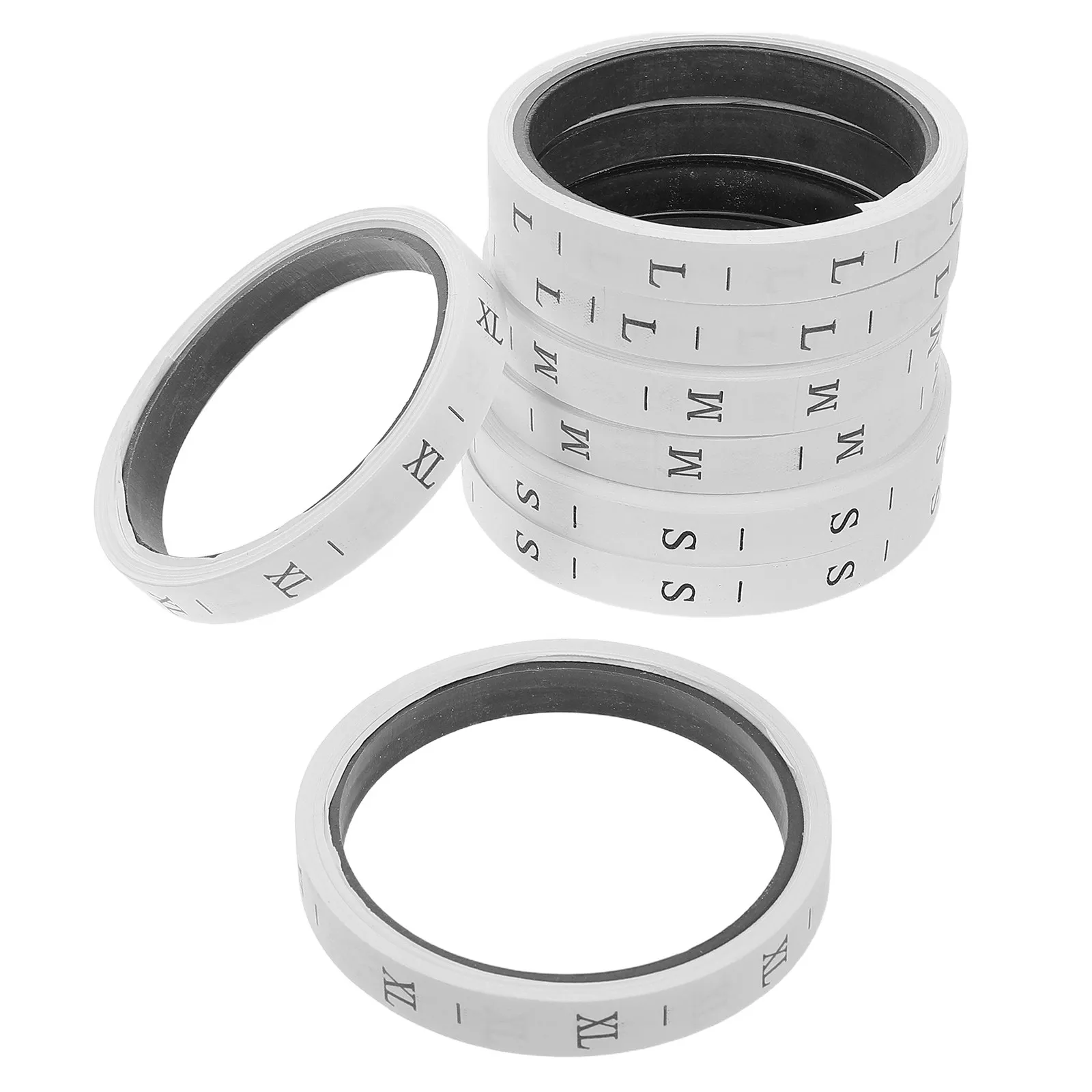 

Набор из 8 этикеток для одежды: размеры S, M, L, XL, XXL для футболок, юбок, брюк, одежды, швейных изделий, для стирки