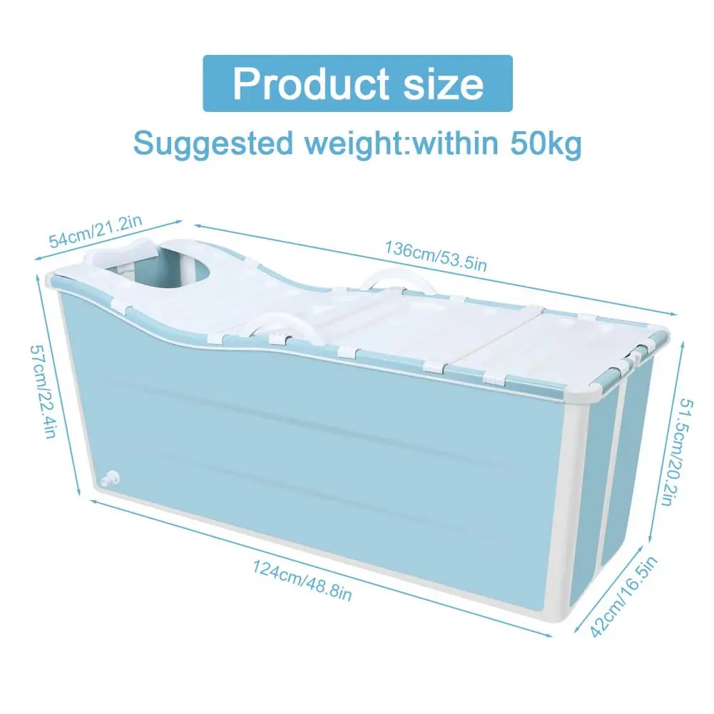 55 In Rectangular Fishing Bucket Portable Plastic Washing Basin Collapsible Space-Saving Large Capacity For Bathroom Bathtub