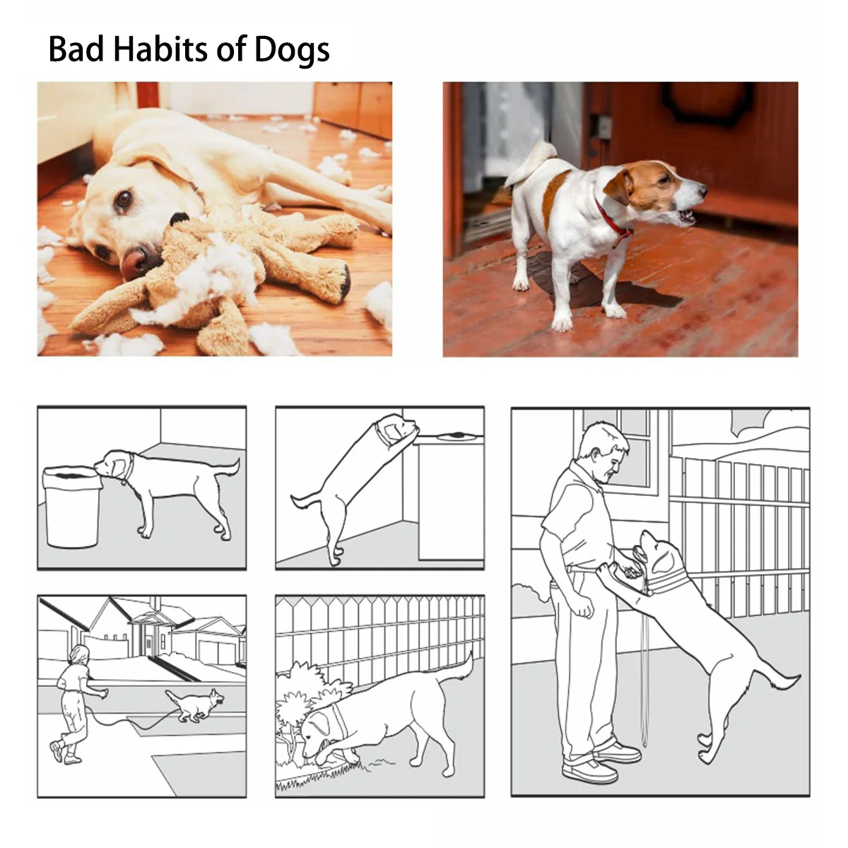 

Dog Training Collar, Dog Collar with 3 Training Modes, Remote Electronic Dog Collar Vibration Collar for Small Medium Large Dogs