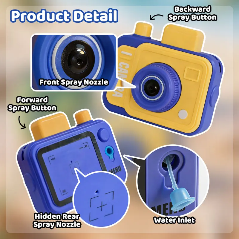 Double-sided Water Gun Camera Water Prank Gun Funny Kids Outdoor Summer Pool Beach Water Play Toy Parent-child Interactive Game view 5