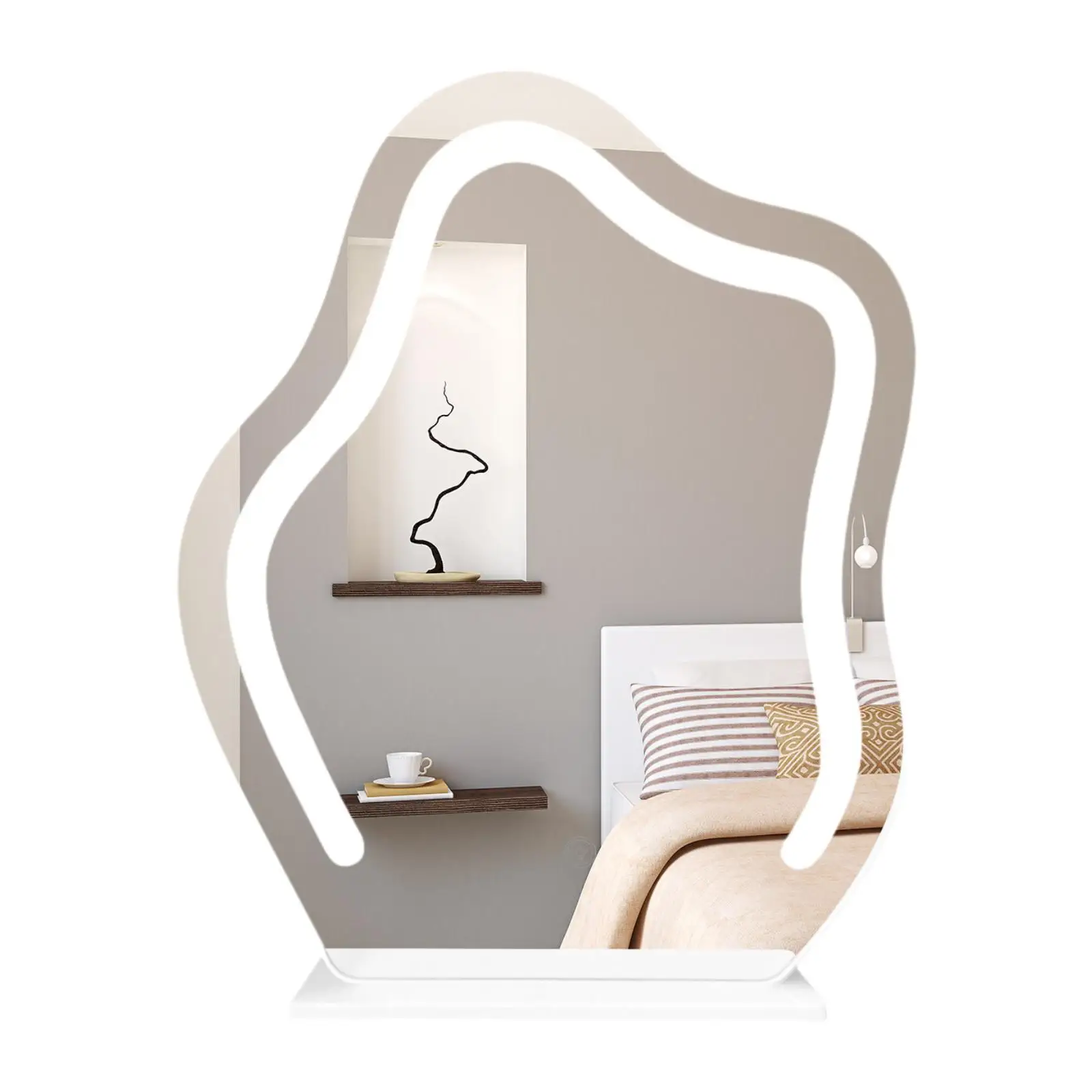 مرآة مكياج ذات 3 أوضاع ألوان لطاولة الزينة وغرفة النوم والفندق