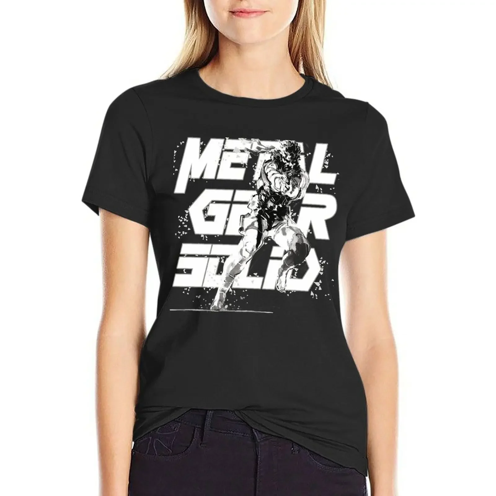 

Metal Gear Solid - T-Shirt (Grey) T-shirt anime clothes hippie clothes cute tops white t shirts for Women