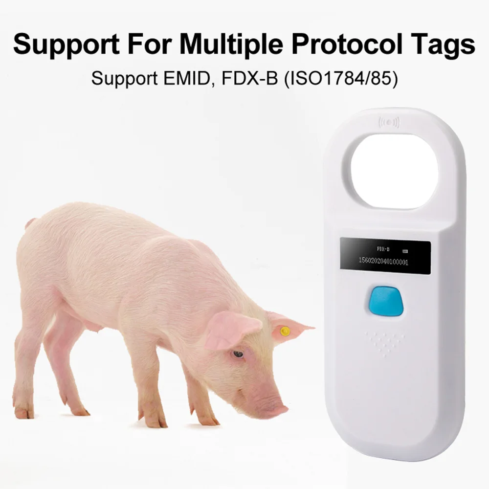 134.2khz Animal Tag Reader Microchip Handheld Identifier  ISO11784/5 FDX-B Microchip Readers For Animals