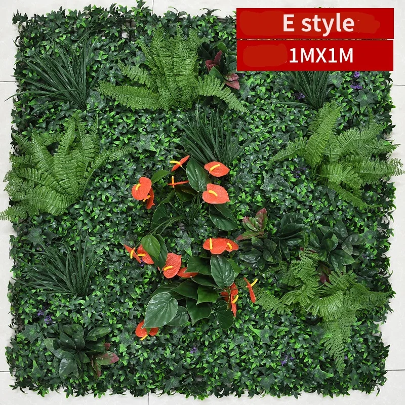 1Mx1M Artificial Plant Wall Panels Reusable Home Background Room Balcony Outdoor Wedding Party Decoration Fake Plant Grass Wall