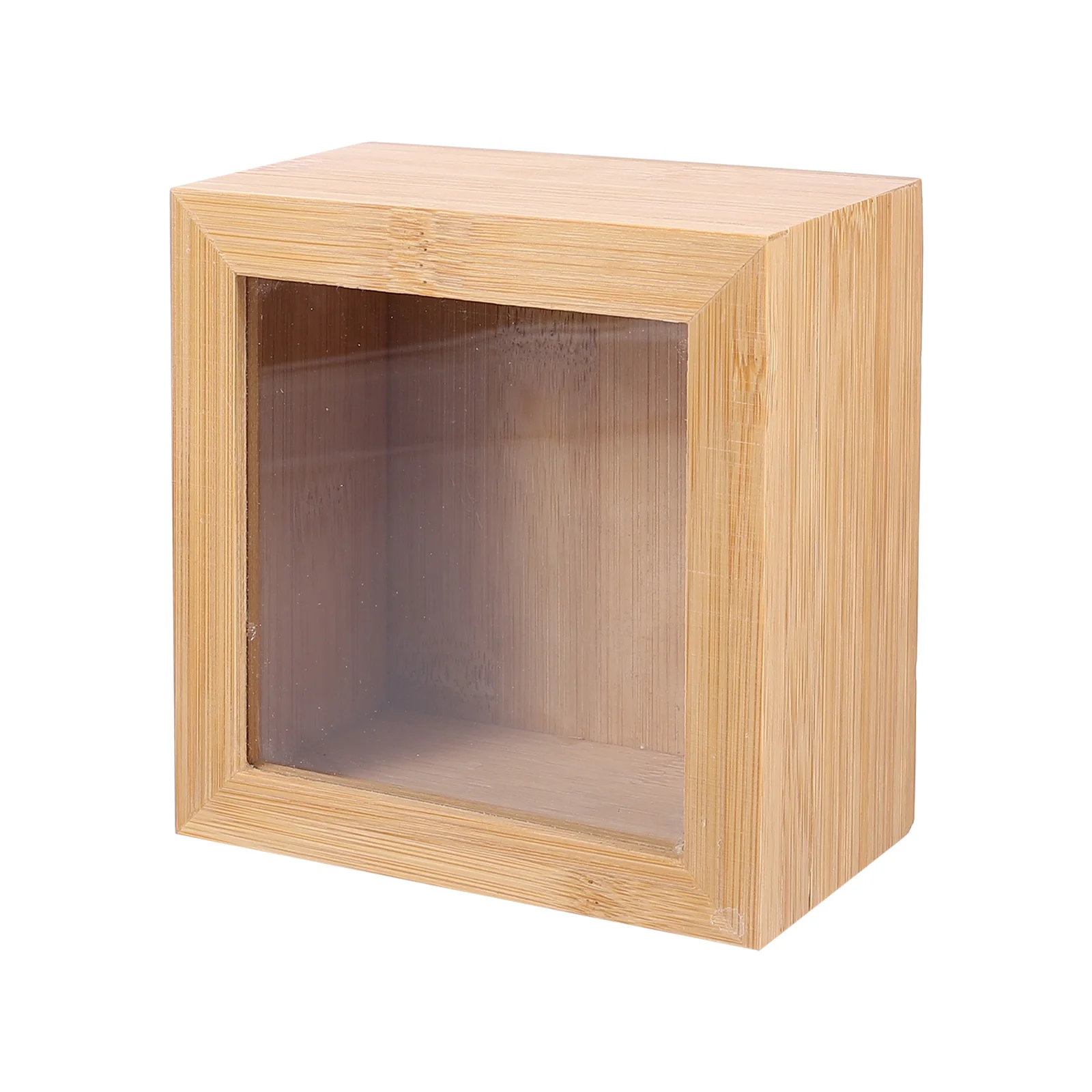 Caja de escritorio ganizer de madera para el hogar, Material Premium, contenedor de cocina sin óxido, ventana, caja de regalo, cajón de almacenamiento, vitrina Simple