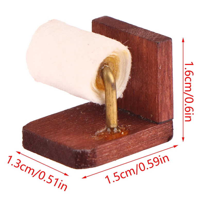 Rolo De Papel De Tecido Em Miniatura Para Dollhouse, Acessórios De Casa De Boneca, Rolo De Papel, Modelo De Suporte, Brinquedo De Decoração Do Banheiro, 1:12