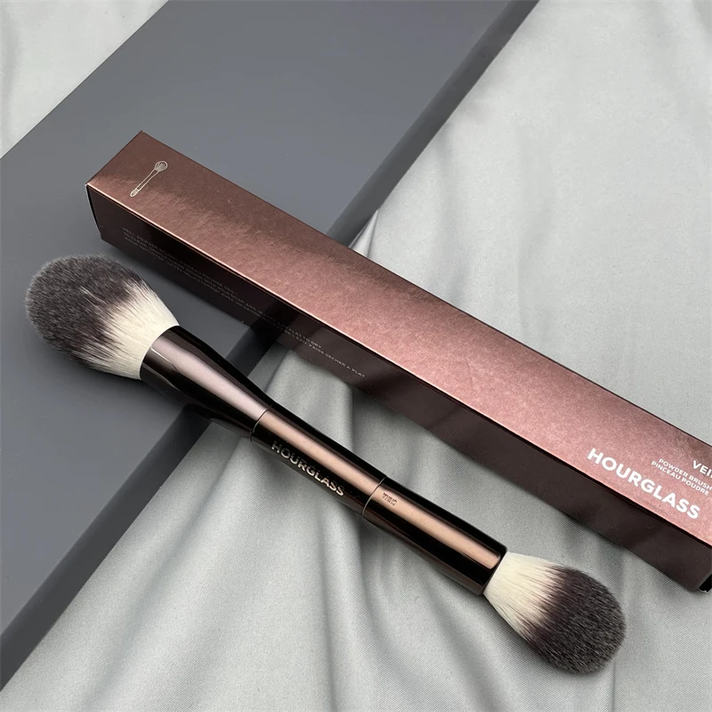 Hourglass Veil Makeup Brushes Lighting Edit Metal Brush Soft Fiber Hair Double Head Highlight Fashion Design Single Face Brush