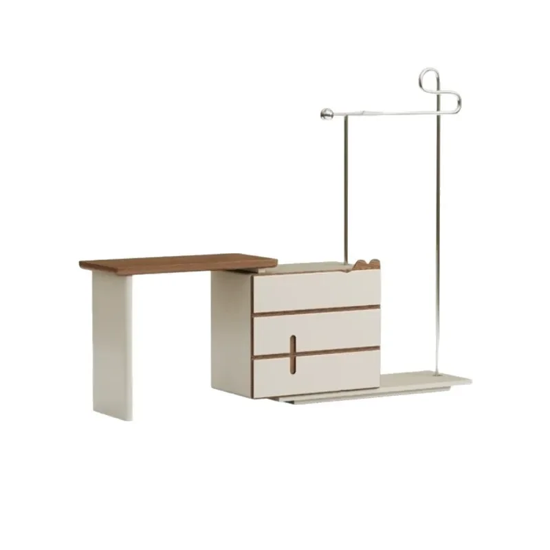 

chest dresser bedroom bedside coat rack integrated, solid wood makeup table storage locker