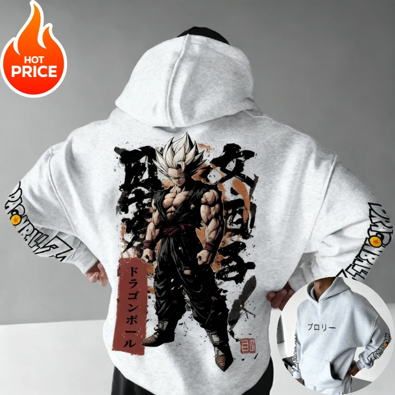 Son Goku Dragon Ball Super Saiyan Harajuku Streetwear hommes sweat à capuche Vintage hiver femmes surdimensionné sweat à capuche à manches longues