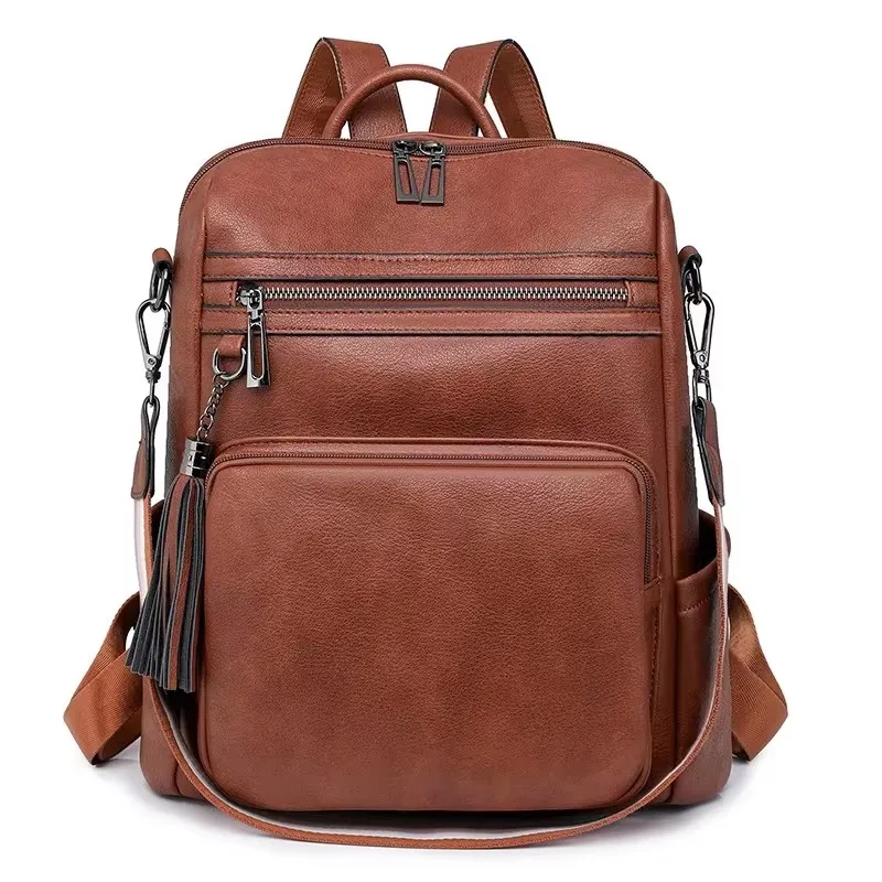 

Women 's Backpack New High Quality Soft Leather Leisure Travel Large Capacity School Bags for Teenage Girls Anti-theft backpack