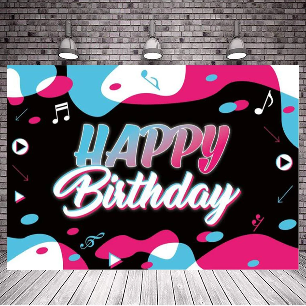 

Birthday Photography Backdrop Music DJ Karaoke Background Generation Z Party Supplies Decoration Young Girls Boys Banner Photo