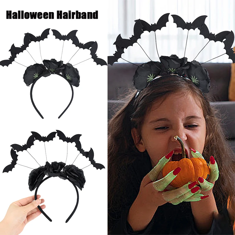 

Halloween Hairband Bat Head Hoop Photo Prop Stage Props Cosplay Hair Ornament Halloween Costume Headdress Holiday Party Headband