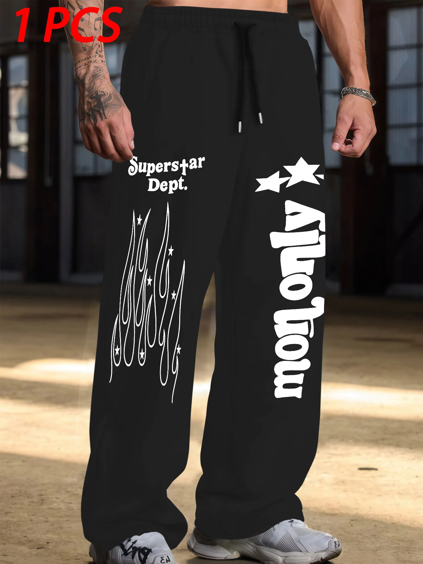 

Stars and Afuo Tiow Printed Pattern Are Fashionable, Comfortable and Versatile for Daily Wear, Boys' Pull-up Sweatpants