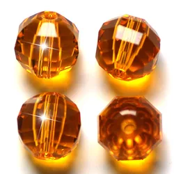 StreBelle AAA 48Facets Round Ball 8mm Faceted Crystal Glass Loose Spacer Bead lot for Jewelry Making DIY Crafts