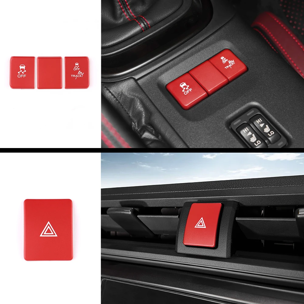 

Manual Gear Shift Button & Warning Button ABS Decor Sticker For Subaru BRZ ZD8 2022-2026 For Toyota GR86 ZN8 2021-2026 LHD RHD