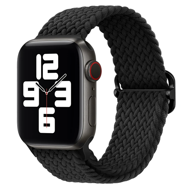 Pasek do Apple Watch 44mm 40mm 45mm 41mm 49mm 38mm 42mm Elastyczna bransoletka w oplocie iwatch series 7 se 6 8 9 ultra 49mm band